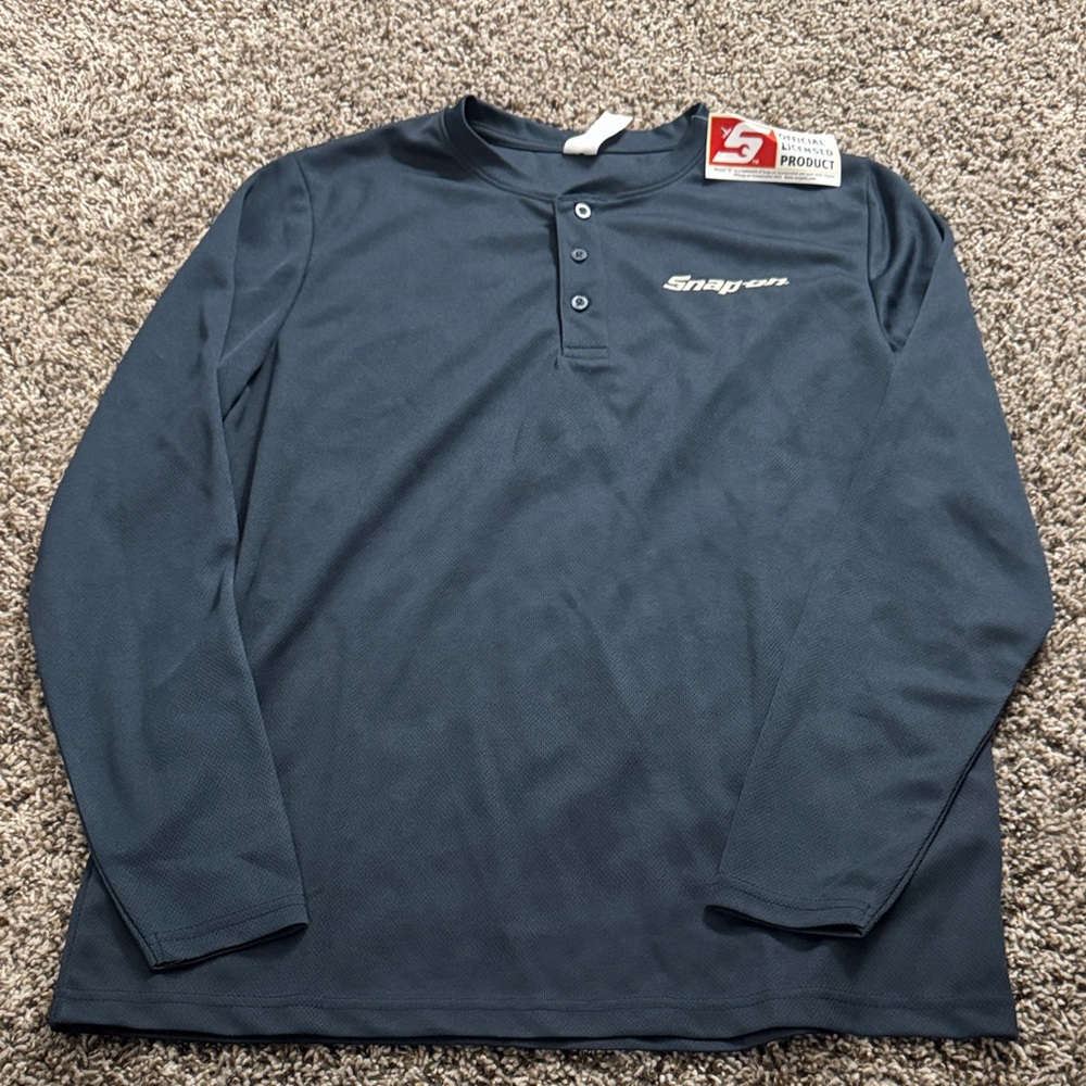 Snap on Men's Deep Blue Long Sleeve Tee